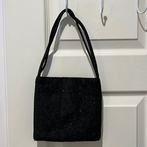 Sparkly black sequin purse